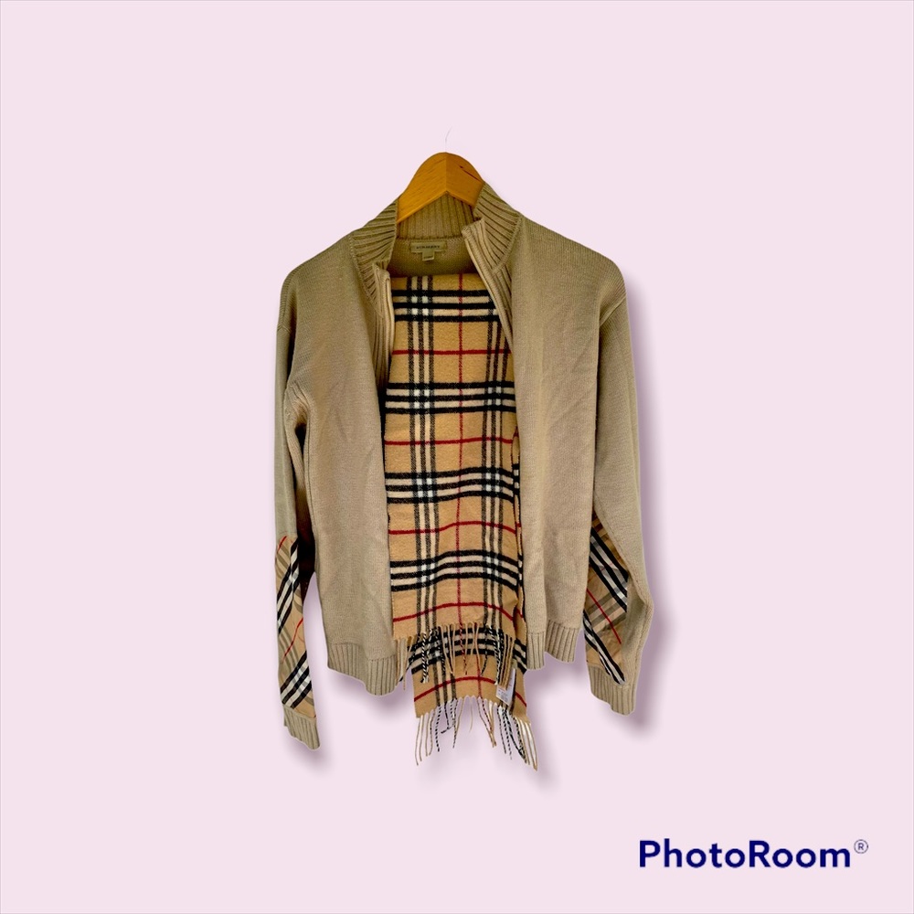 Burberry sweater and scarf